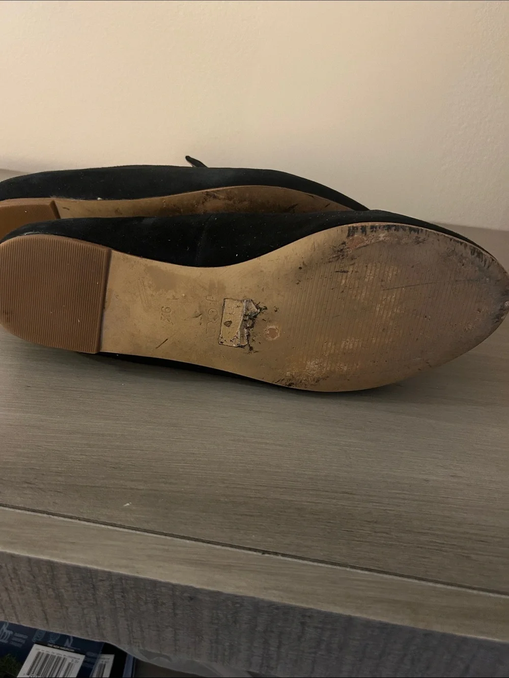 J. Crew Black Suede Slip-On Loafers